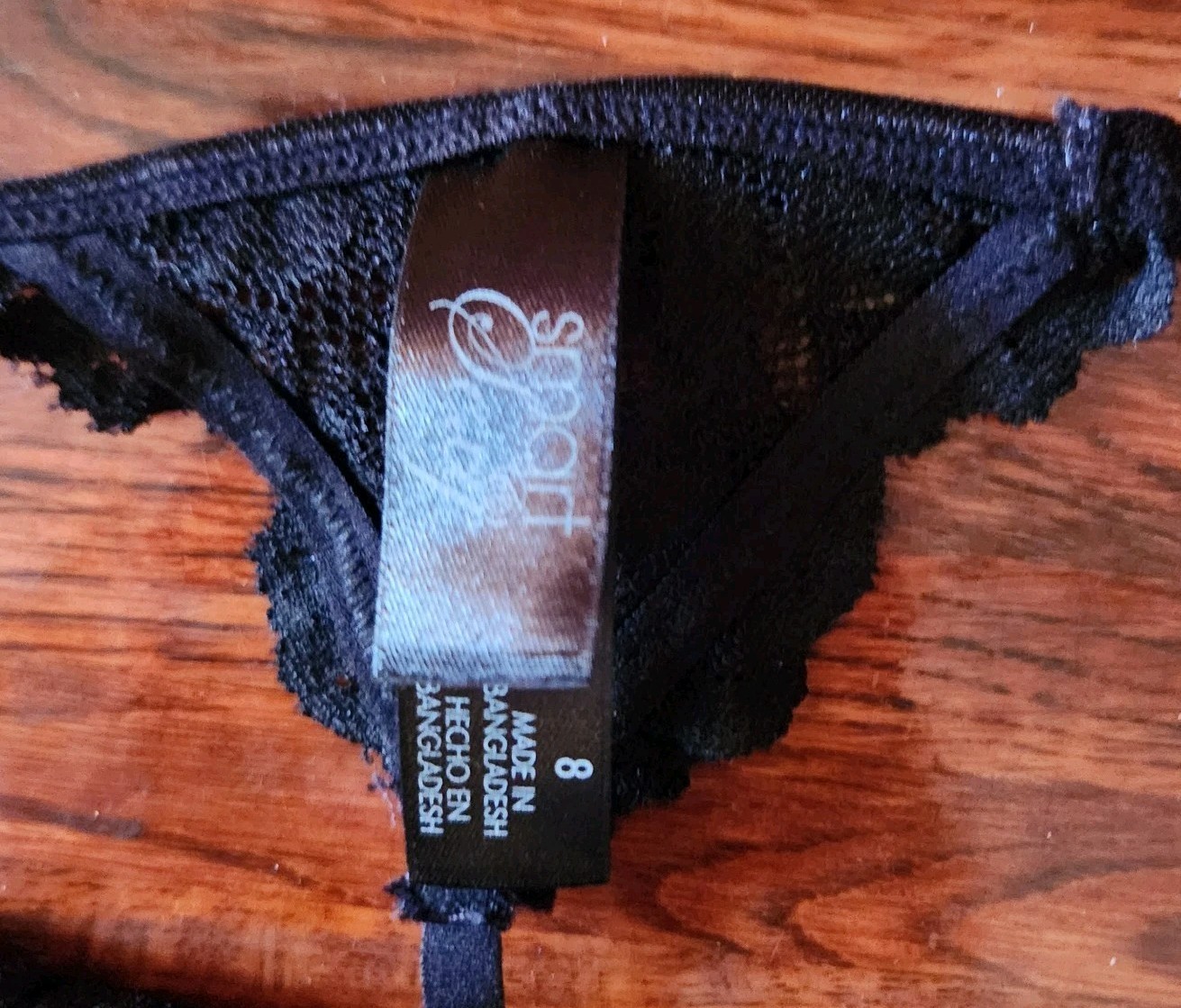 Smart & Sexy Black G String Panties Floral Lace Panty