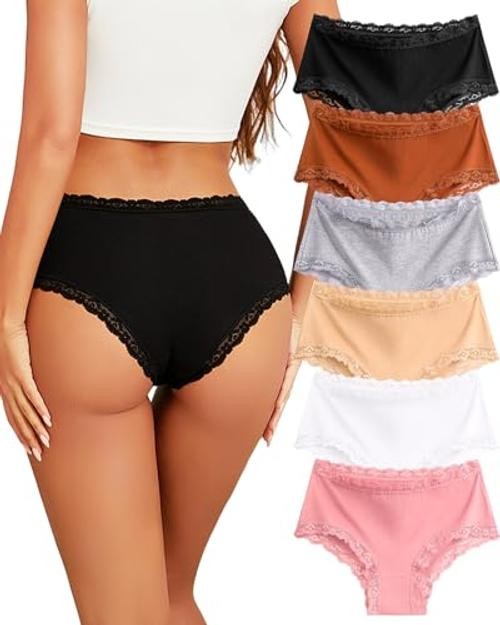 Cotton X-Large A 6 Pack(black*1 White*1 Orange*1 Grey*1 Beige*1 Pink*1)