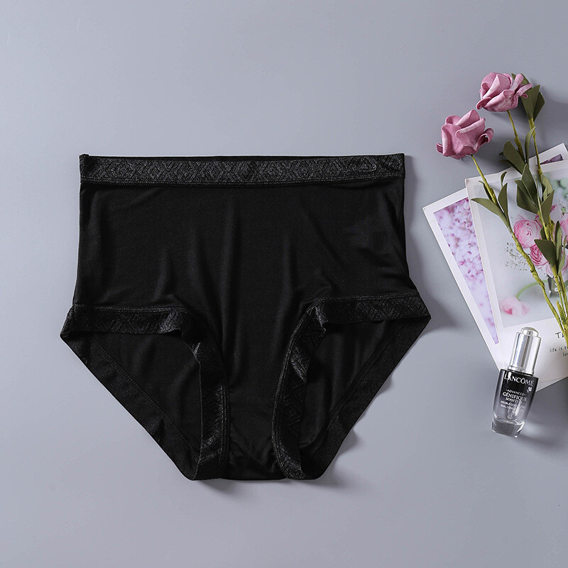 100% Mulberry Silk Women’s High-Waist Thong Briefs Ultra-Thin Comfortable China