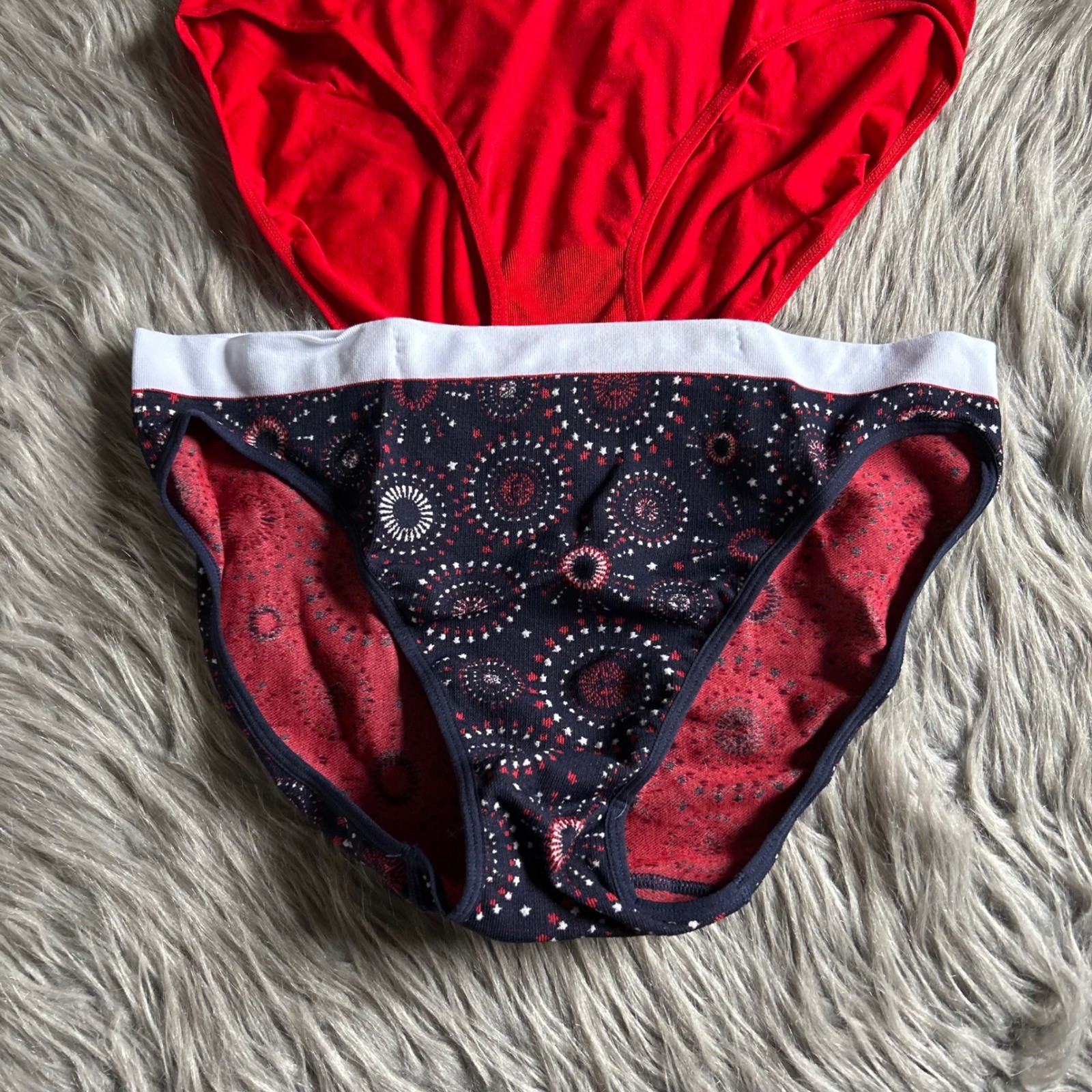 Celebrate Patriotic Fourth Of July Bikini Panties Women Size XL (16-18) Seamless