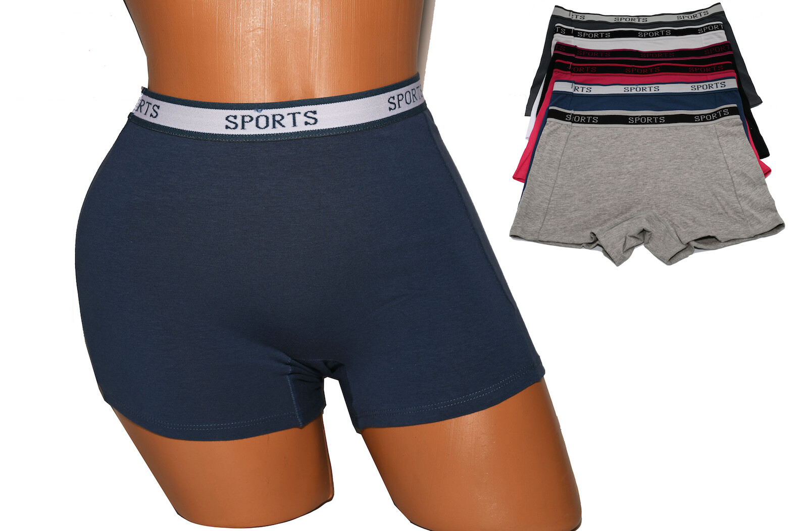 6 Womens Sports Cotton Boxer Shorts BoyShorts Yoga Fitness Gym Lot #PP648 S~5XL