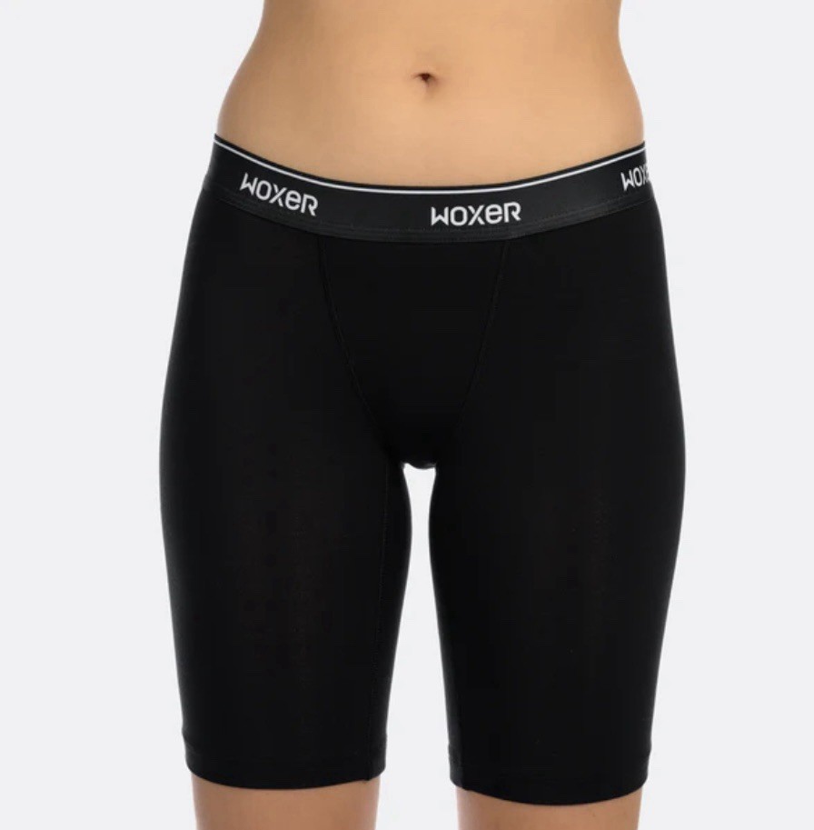 WOXER Biker Black 2.0 9″ Boxer Brief In Soft Modal Fabric, Size XL, NWT