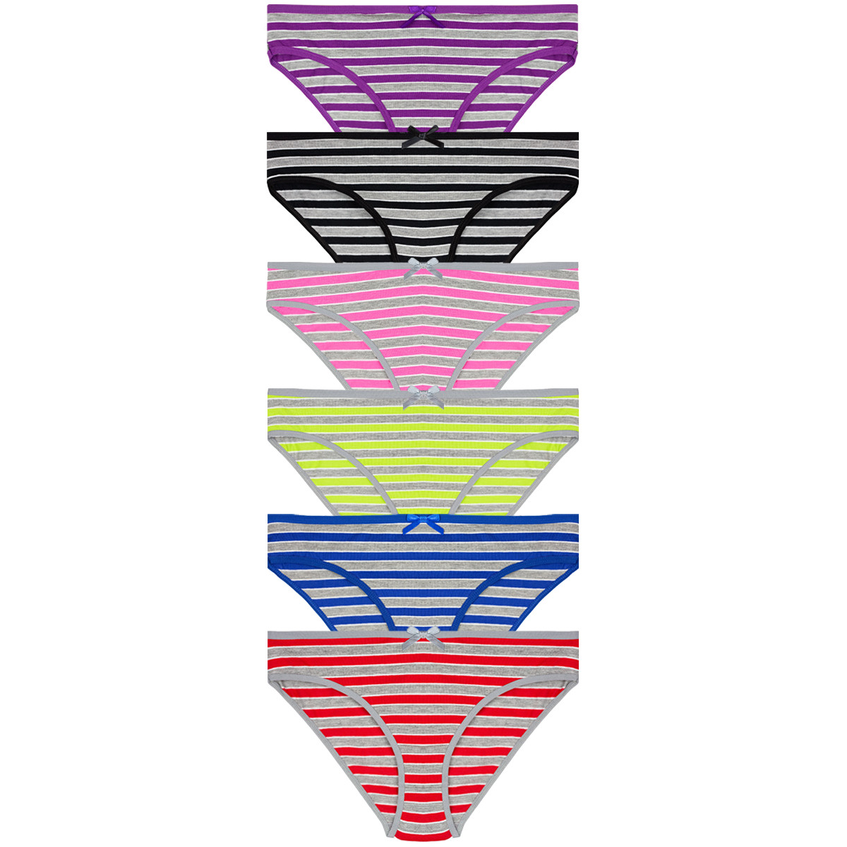 6 Lot Women Underwear Cotton Bikini Briefs Sport Knicker panties Pack Lingerie L