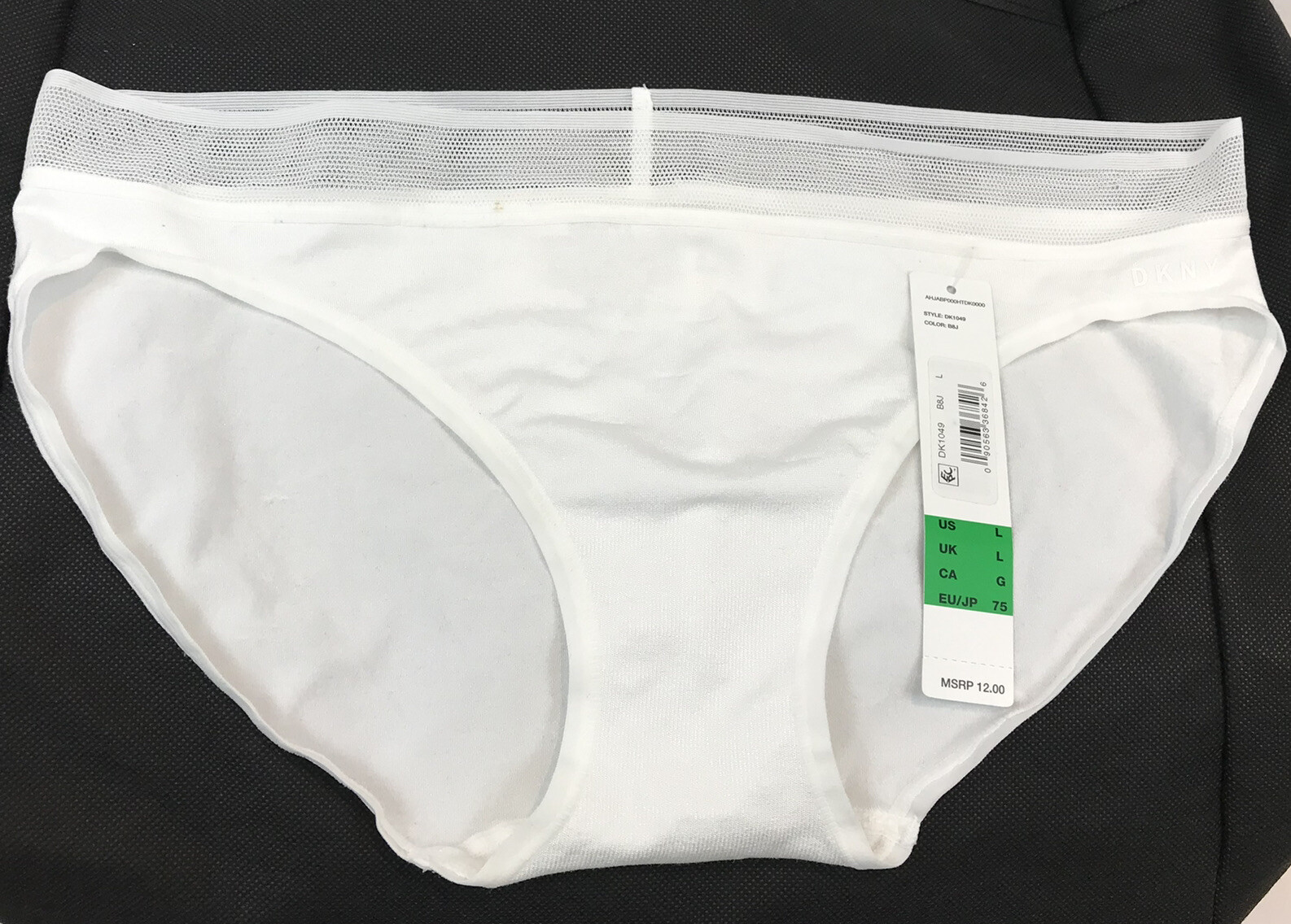 Plus Size Ladies DKNY White Logo Bikini Briefs UK Size L BNWT