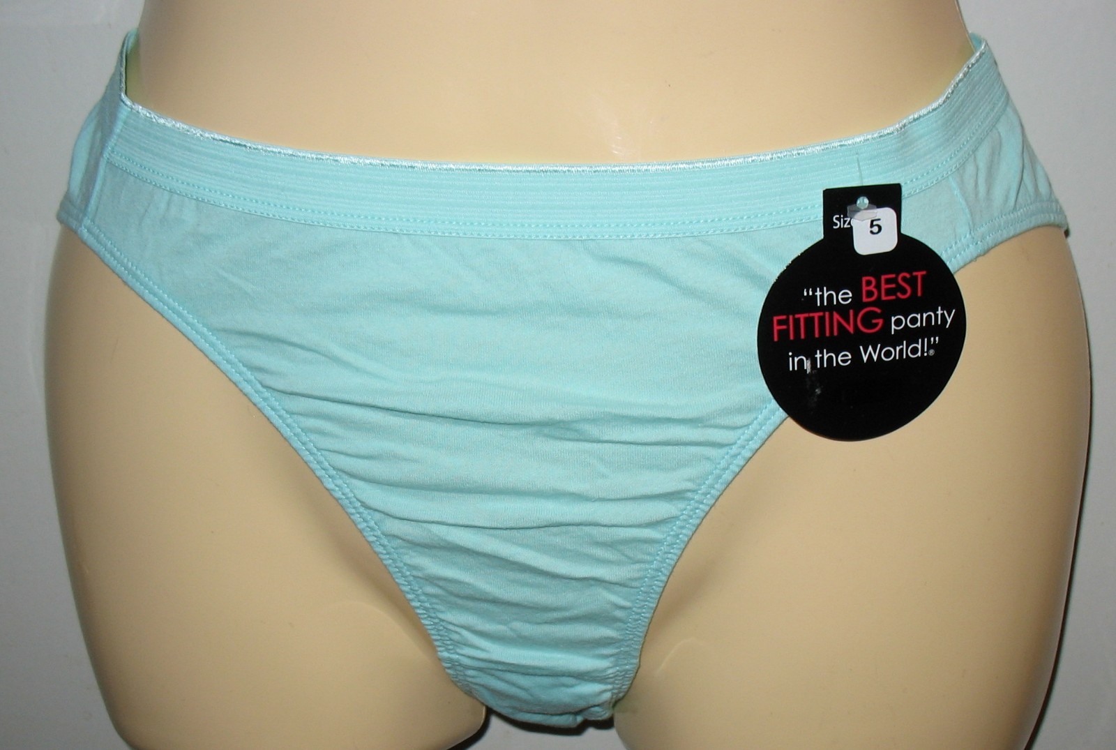 THE BEST FITTING PANTY IN THE WORLD – SMALL / 5 – NEW 100% COTTON AQUA HI-CUT