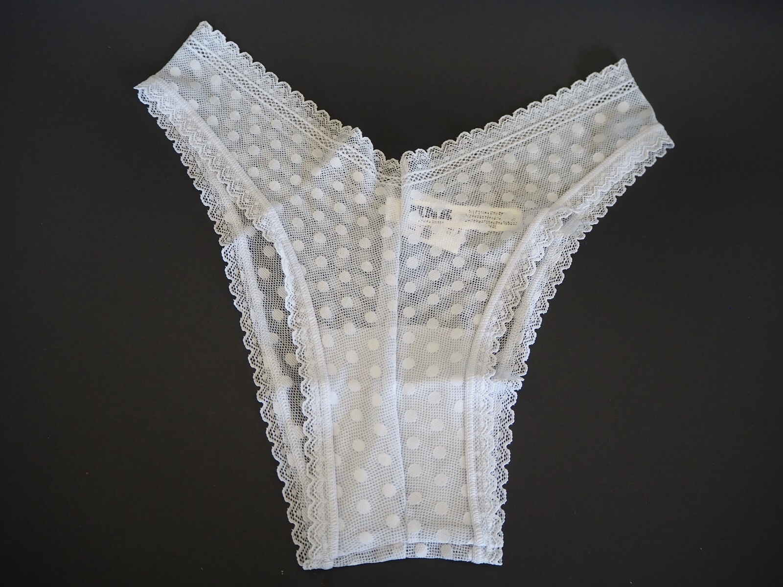 Victoria’s Secret Brazilian Lace V Front Panties Powder Blue Panty Sz Small NWT