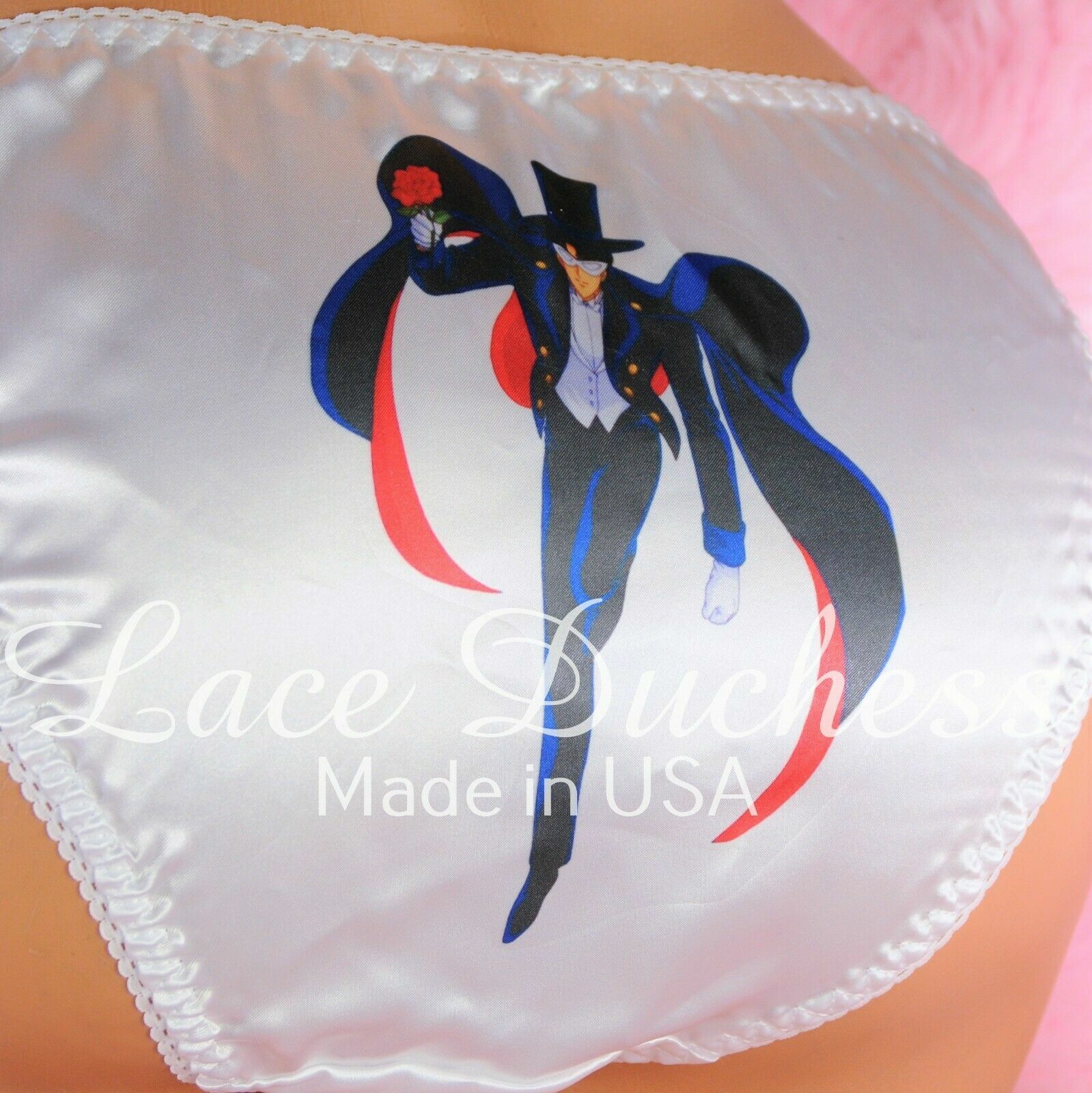 Sissy SATIN Sailor Moon Tuxedo Mask Character string bikini Panties Men WOmen