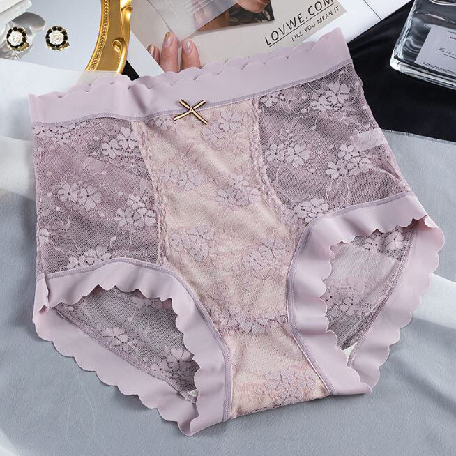 1/6 Pack Lot Women Sexy High Waist Brief Panties Underwear French Lace Lingeries