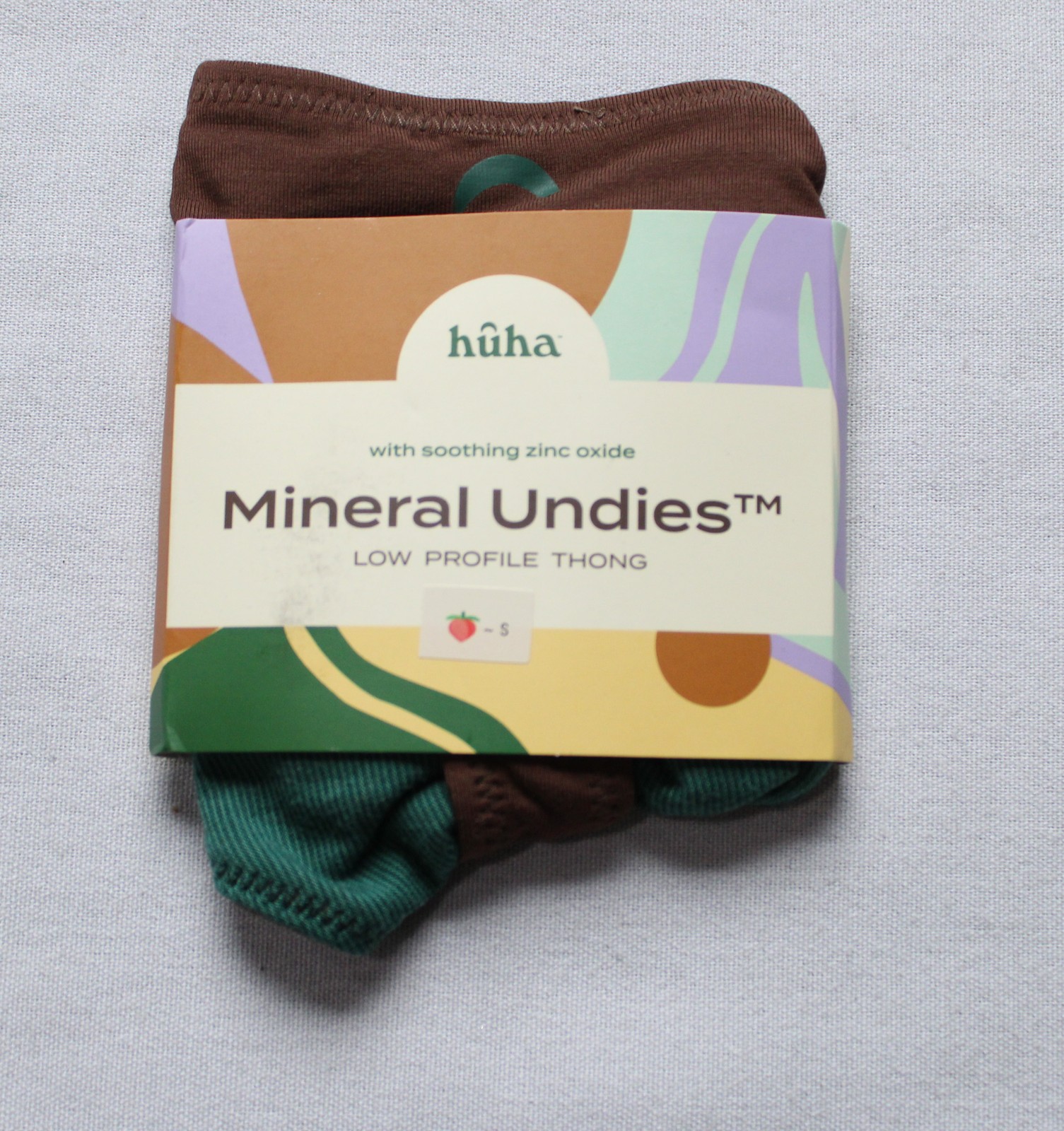 Huha Women’s Seamless Low Profile Thong Mineral Undies NN7 Brown Small NWT