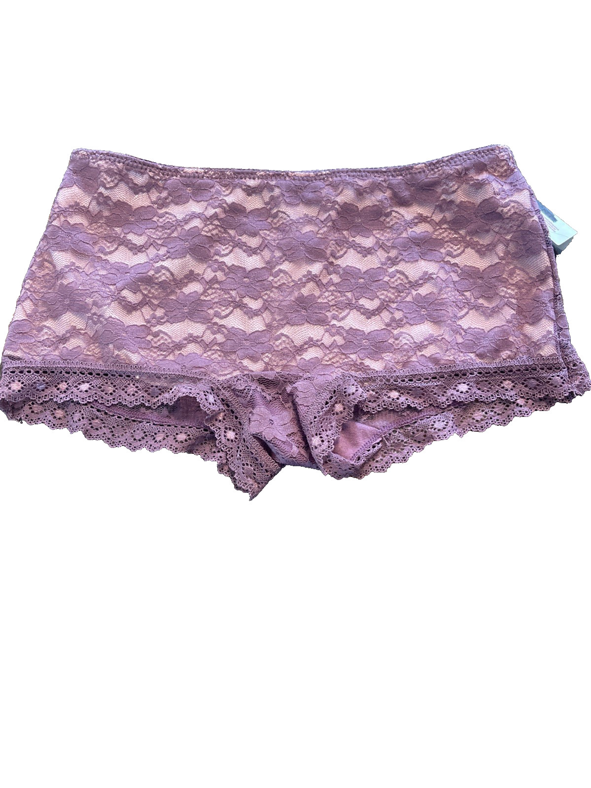 NWT Prima Valentina Boy Short Panty Purple Lace XL Sissy Fairy Romantic Festival