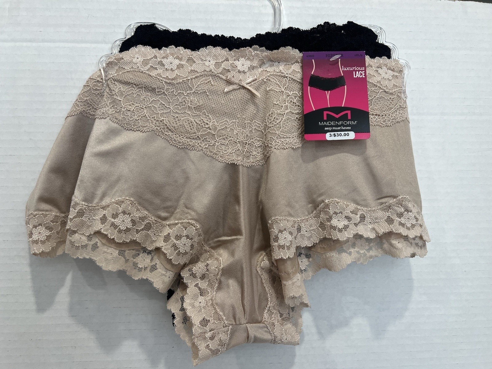 3-Pack MAIDENFORM Luxurious Lace Hipster Sexy Must Haves 40823 Size 2XL/9 New!
