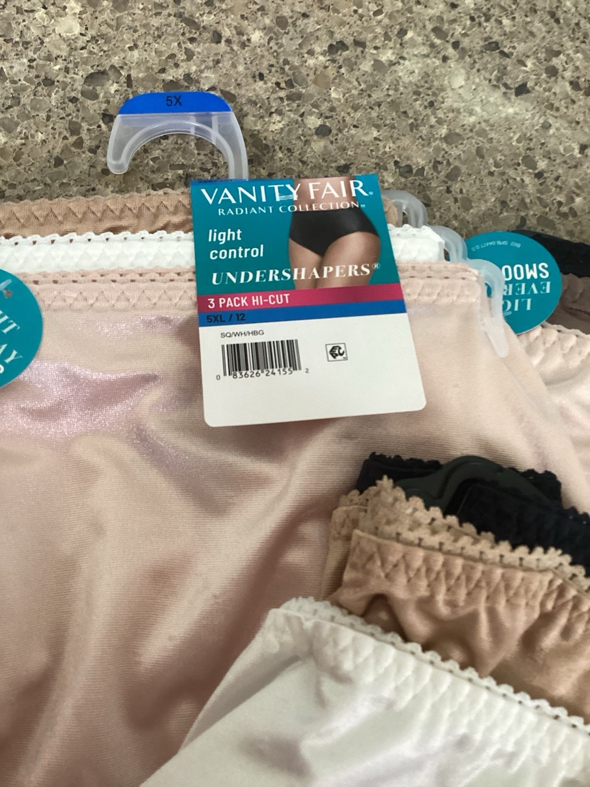 Vanity Fair 9 Pairs Hi-CUT UNDERSHAPERS light control Panties 5XL / 12 New
