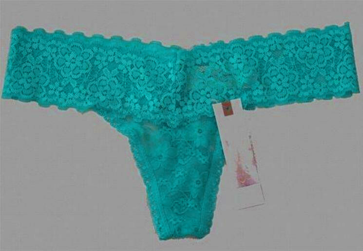 Beautiful JESSICA SIMPSON Turquoise Stretch Lace Panties Thongs Wm’s NWT $12 *