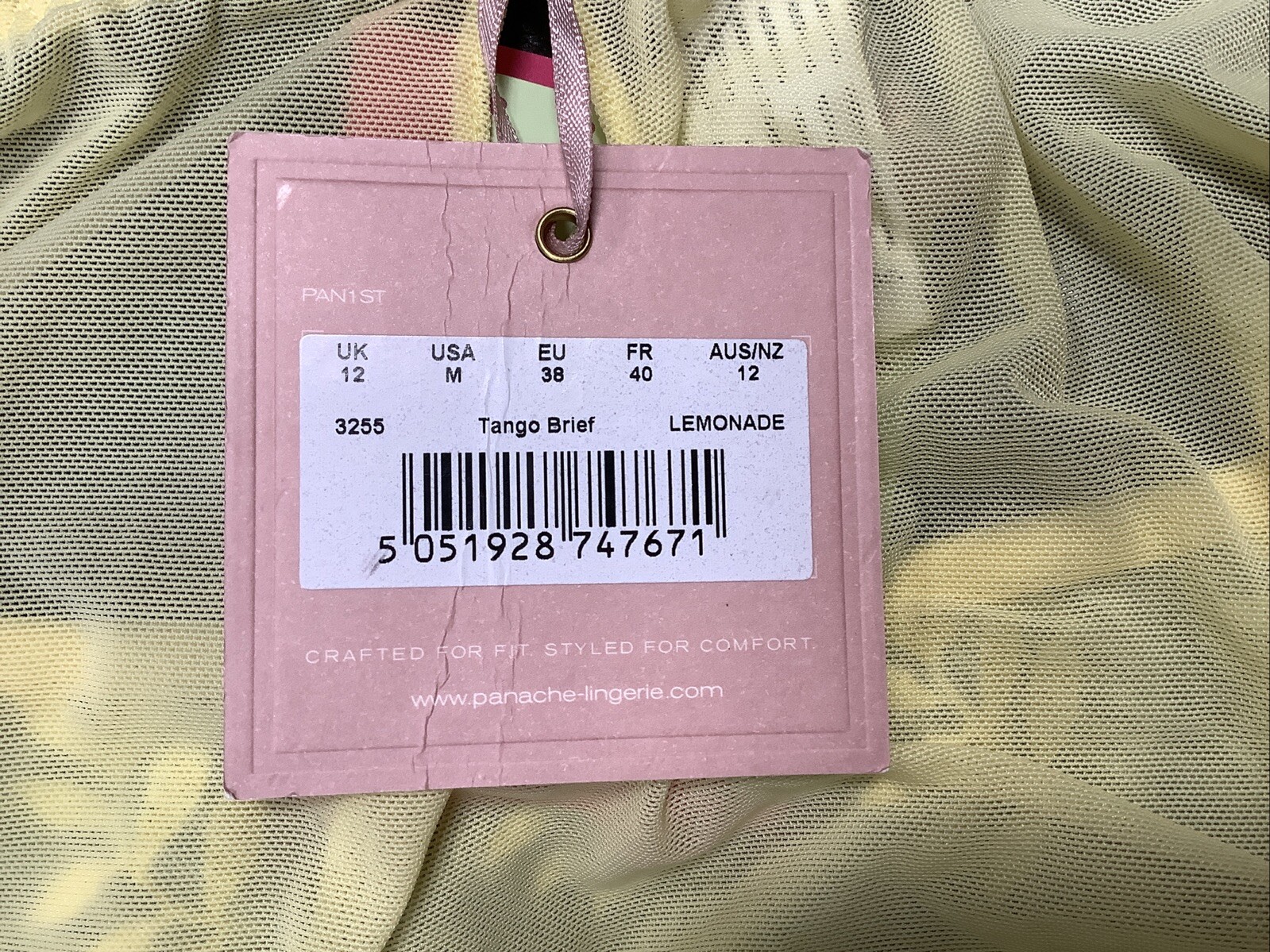 🎀 Size 12 PANACHE 3255 TANGO DEEP BRIEF PANTY Lemonade