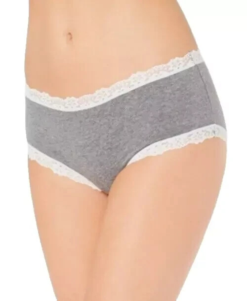 Women’s Lace Trim Hipster Underwear, Set of 3, Pewter Heather, XXL, NWT