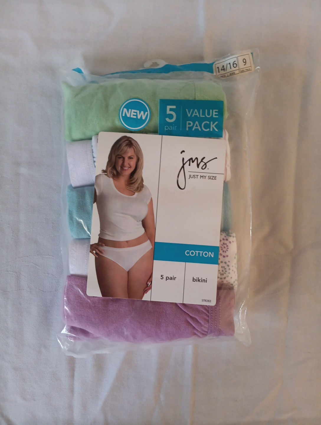 Just My Size (9) 5 Pair Cotton Bikini Panties Womans Underwear