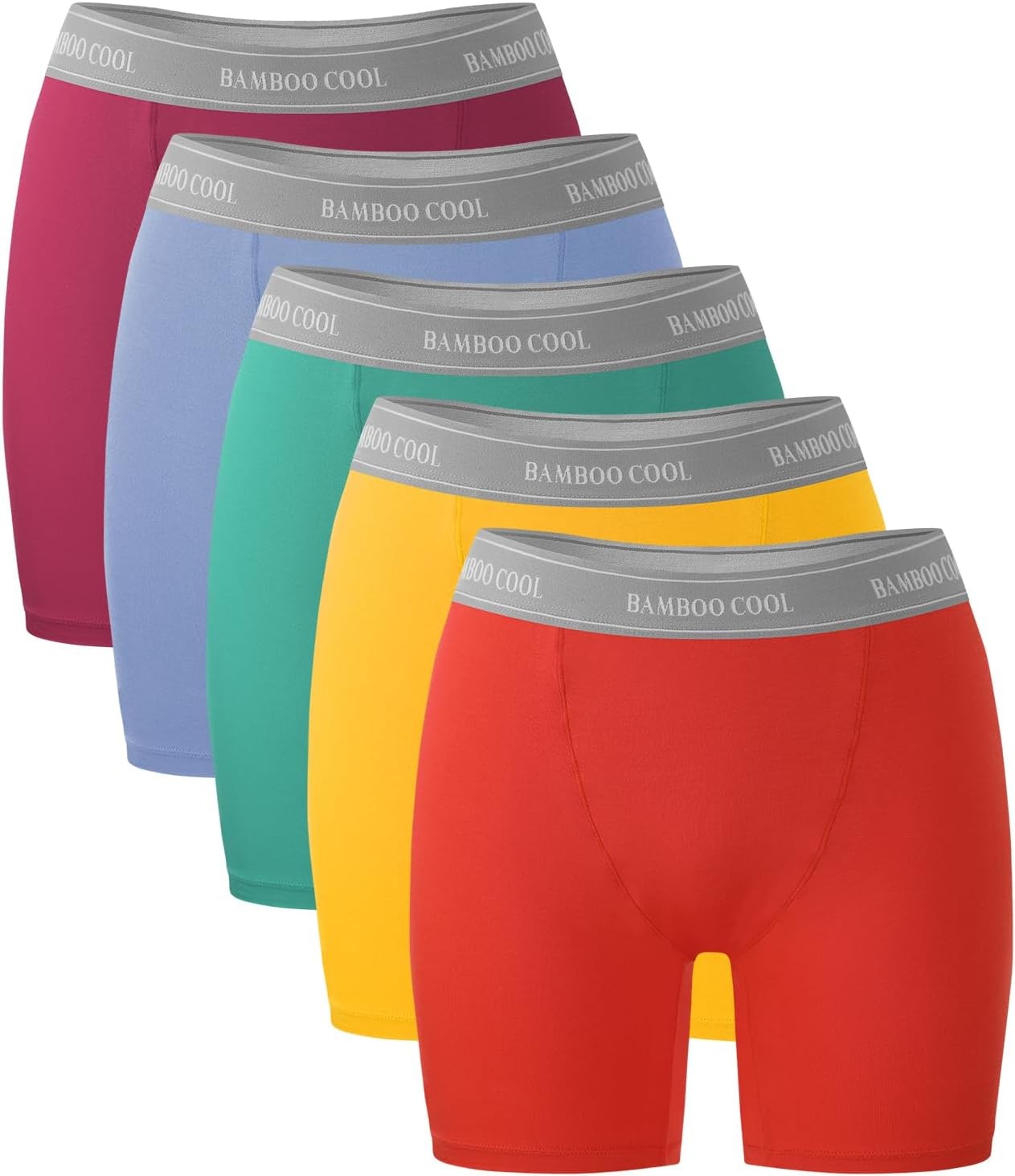 BAMBOO COOL Womens BoyShorts Underwear Full Coverage Ladies Panties High Waisted