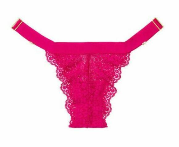 Victoria’s Secret Very Sexy Pink Adjustable Waist Lace Brazilian Panties Size M