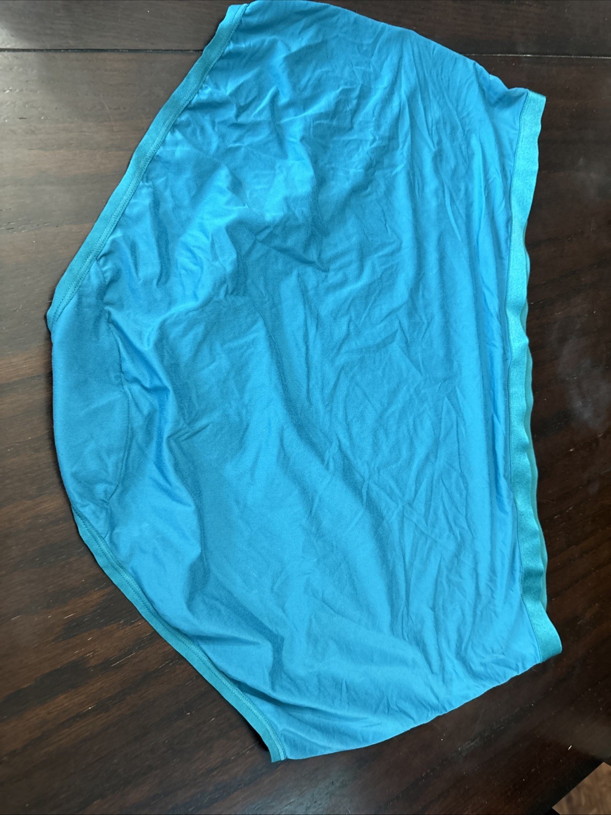 Cacique Extra Soft High Waist Brief 30-32 Teal With Lace Detail And Pink Bow NWT