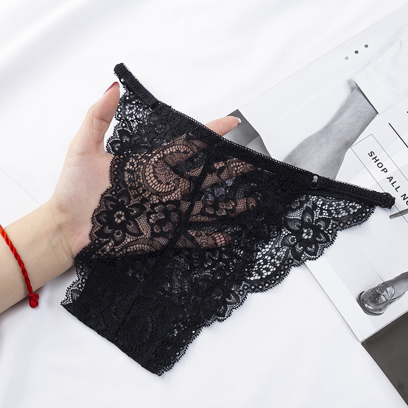 15 Types Women Sexy Black Lace Underpants Girl Mesh Gauze Breathe Briefs Panties