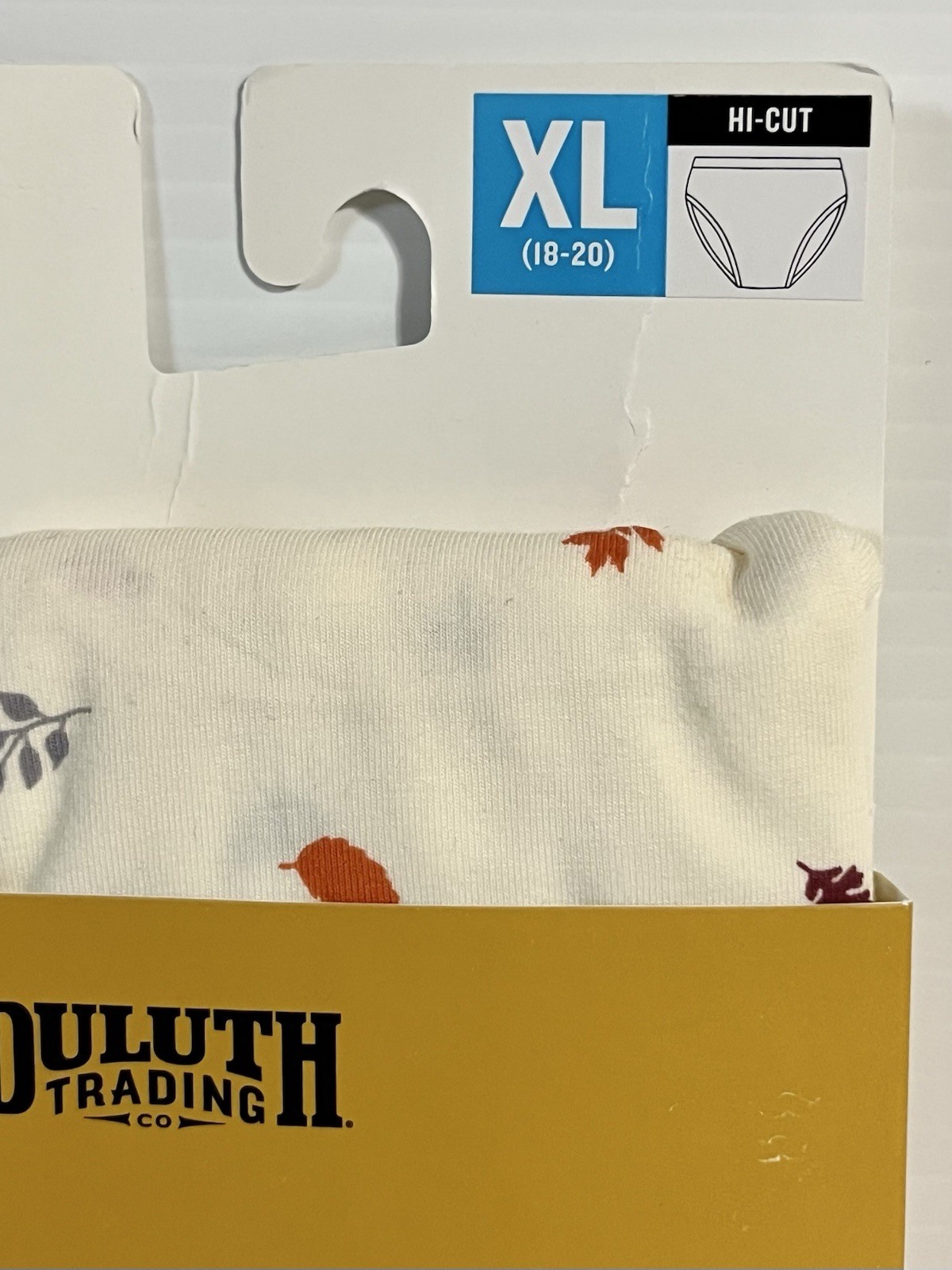 Duluth Women’s Free Range Underwear Hi-Cut Brief/ Leaves XLG (18-20) NWT