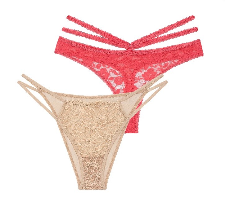 Adored by Adore Me Women’s L Set of 2-PACK Thong / Brazilian Lace Sexy