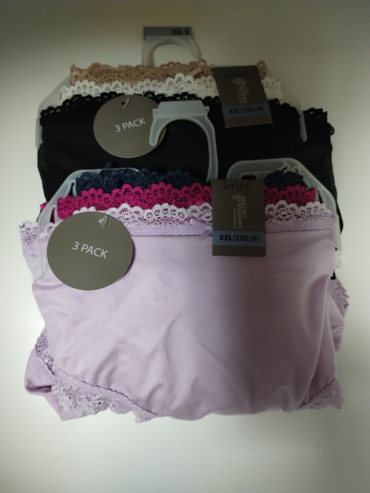 Secret Treasures full coverage stretch Lace Briefs size 9 XXL 6 panties NEW Tags