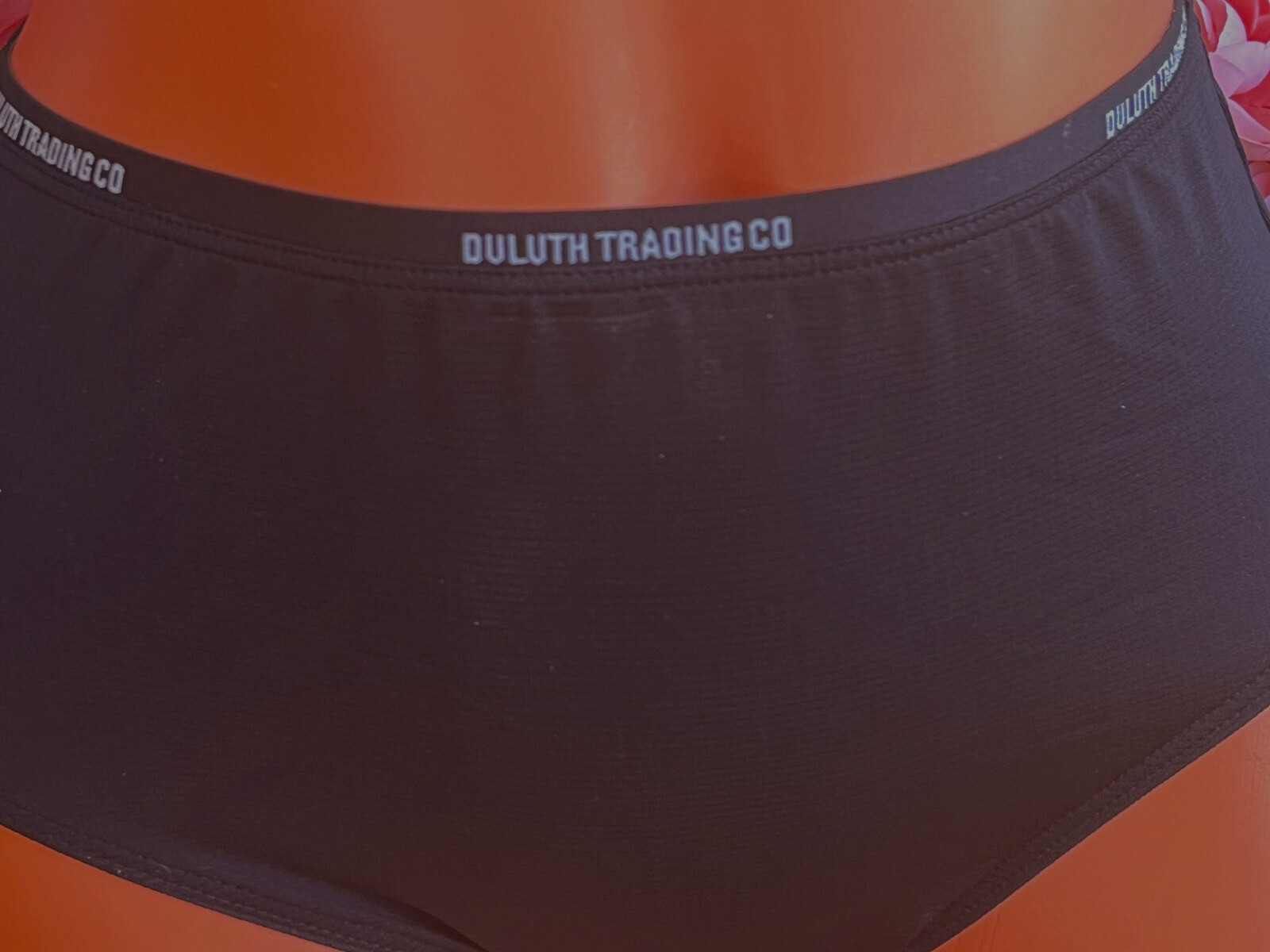 524 DULUTH Trading Co Medium Black Hi Cut Leg Signature Waist Brief Panty NWOT