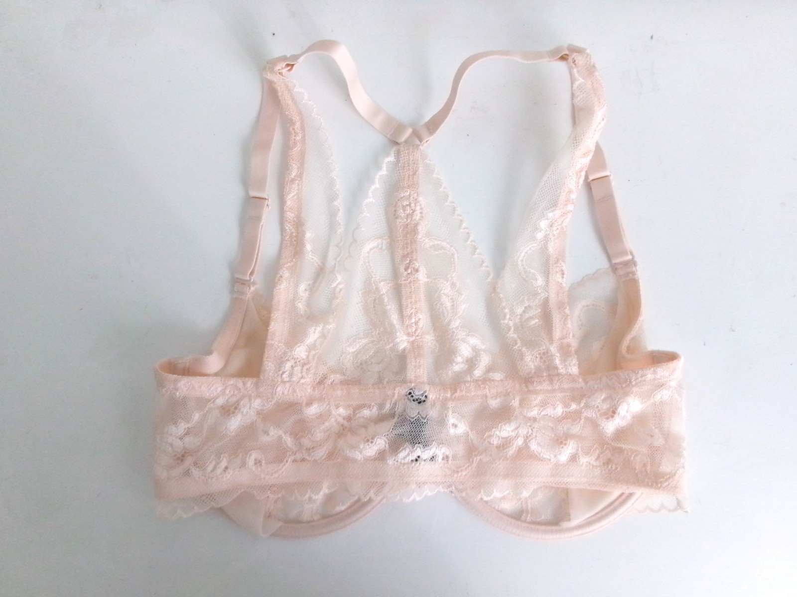 NWOT EVE’S TEMPTATION UNDERWIRE FLORAL LACE BRA/PANTIES 2PC PINK