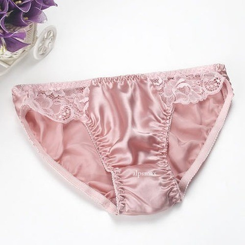 3 Pairs/lot Womens 100% Silk Sexy Panties Bikinis Underwear Knickers High-cut