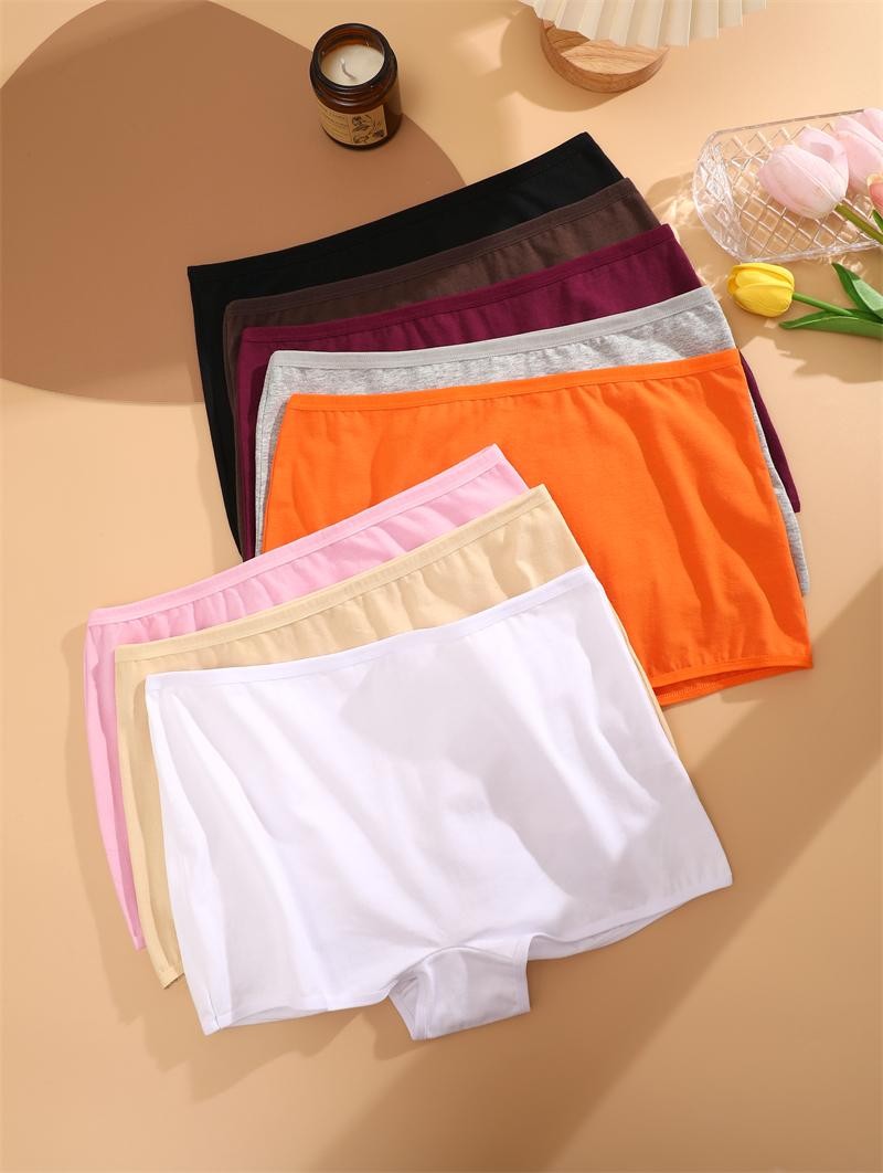 FINETOO 3PCS Women’s Cotton Boyshort Panties Low Waist Breathable Boxer Briefs