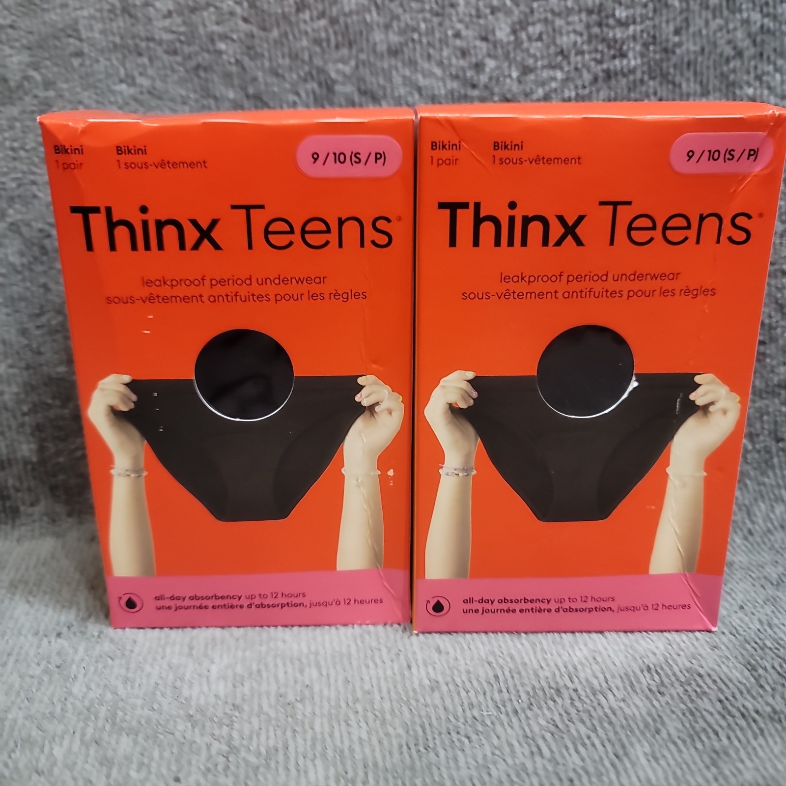 Thinx Teens 9/10 Small/Petite Bikini Leakproof Women’s Period Underwear Black 2