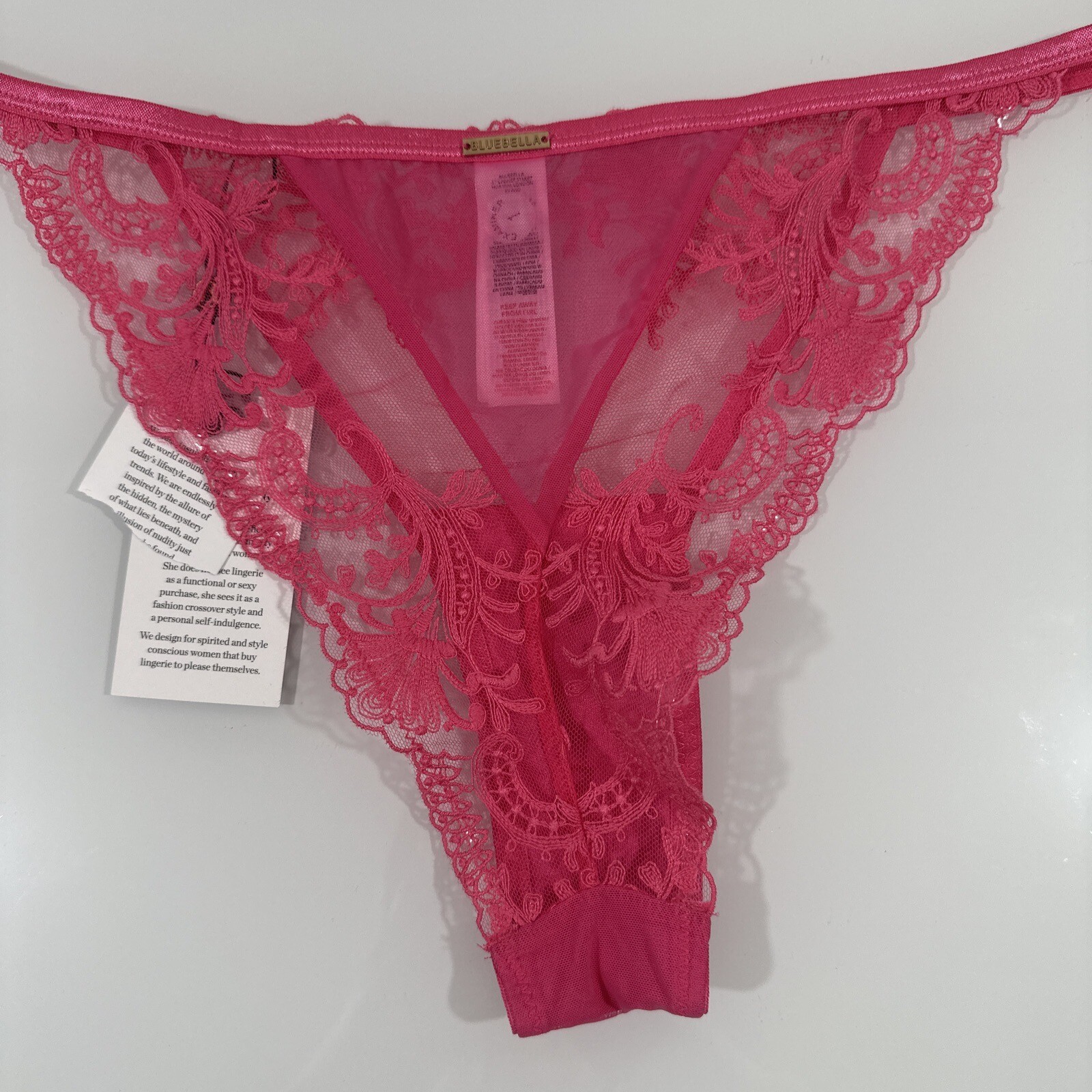 NWT $30 Bluebella [ Large 10 US ] Marseille Panty in Fandango Pink #U947