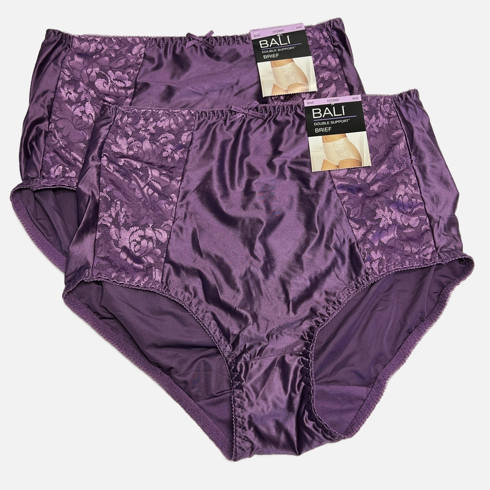 2 Bali Double SUPPORT Brief Panties M 6 MEDIUM DFDBBF – DBB3 Silky Womens
