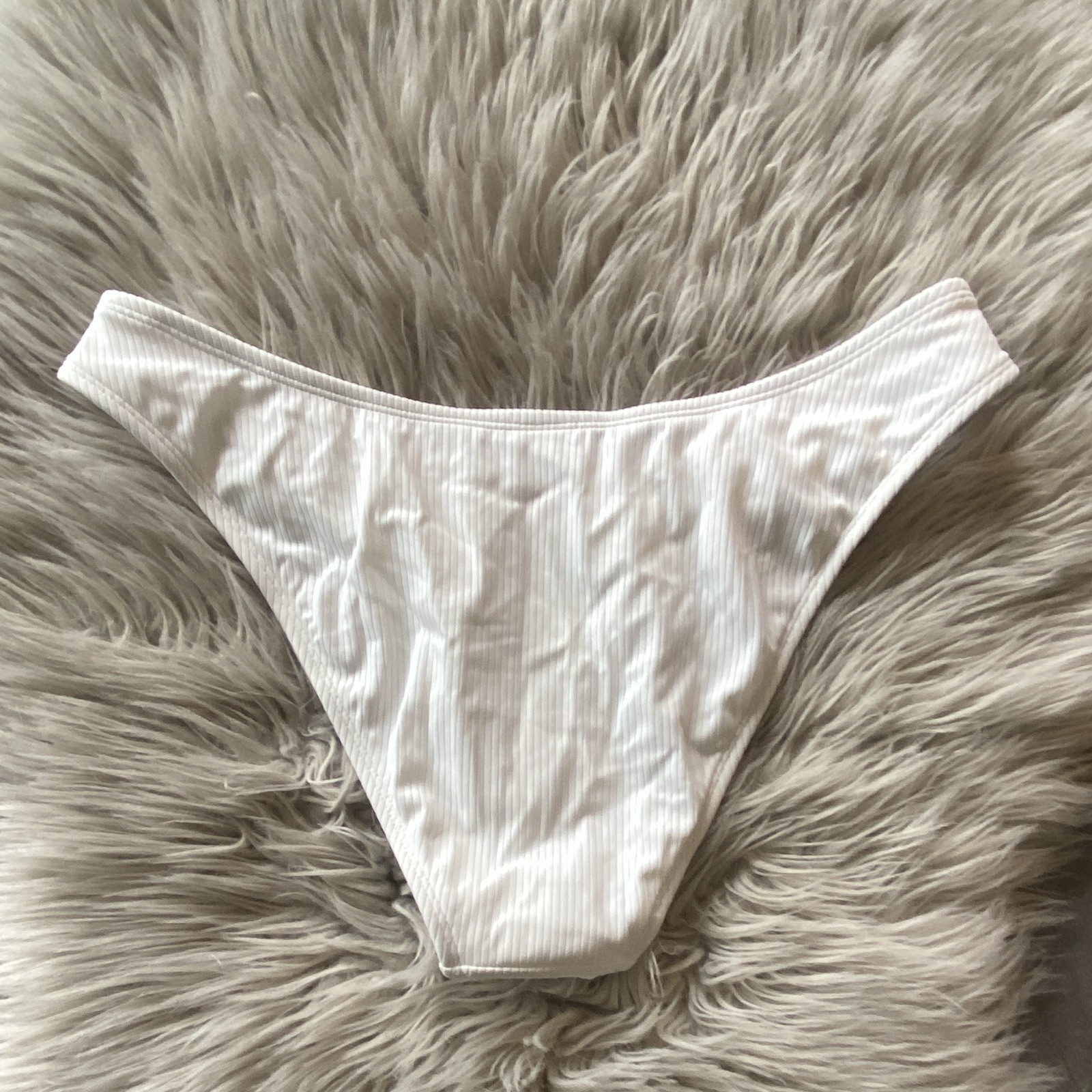 Xhilaration Bikini Panties White Pinstripe Women’s XL Nylon Spandex Blend