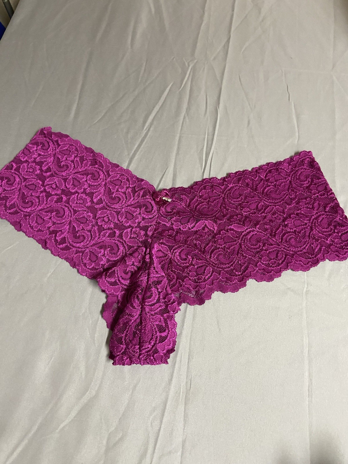 Smart & Sexy Women’s Signature Lace Cheeky Panty Fuchsia Size 9 NWOT