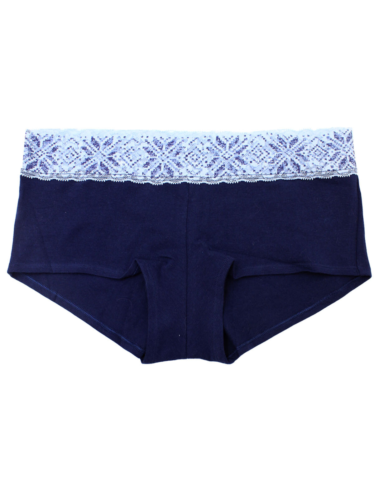 La Senza Navy Contrast Lace Trim Boyshort/Knickers/Briefs – Sizes S, M, XL