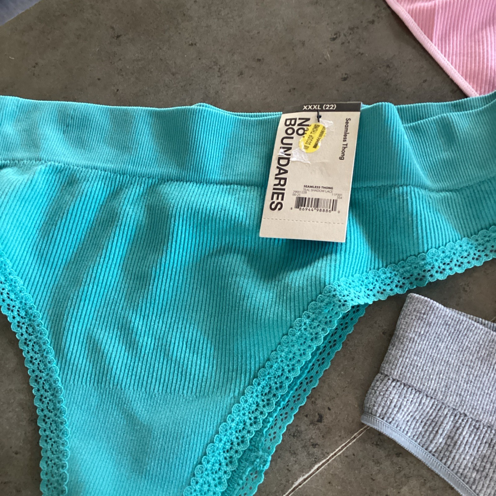 no boundaries 5 Pairs Variety Of seamless thong Panties, 2 High Leg, XXXL (22)