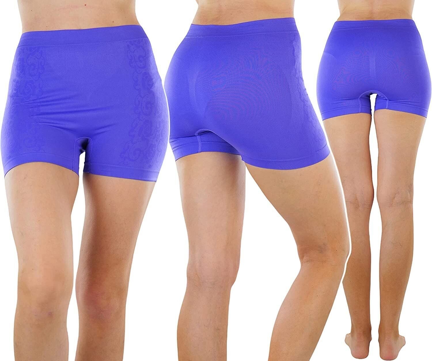 ToBeInStyle Women’s Pack of 6 Control Shaping Cheeky Seamless Boyshort Underwear