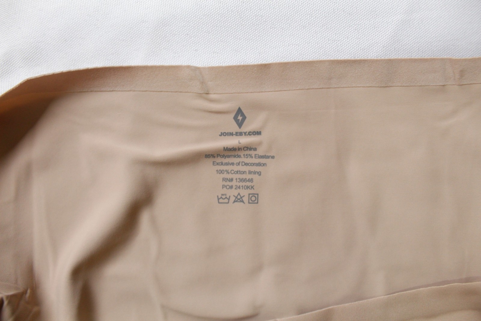 Eby Women’s No-Slip Mid-Rise Ultra-Soft Cheeky Underwear DH3 Nude Large NWT