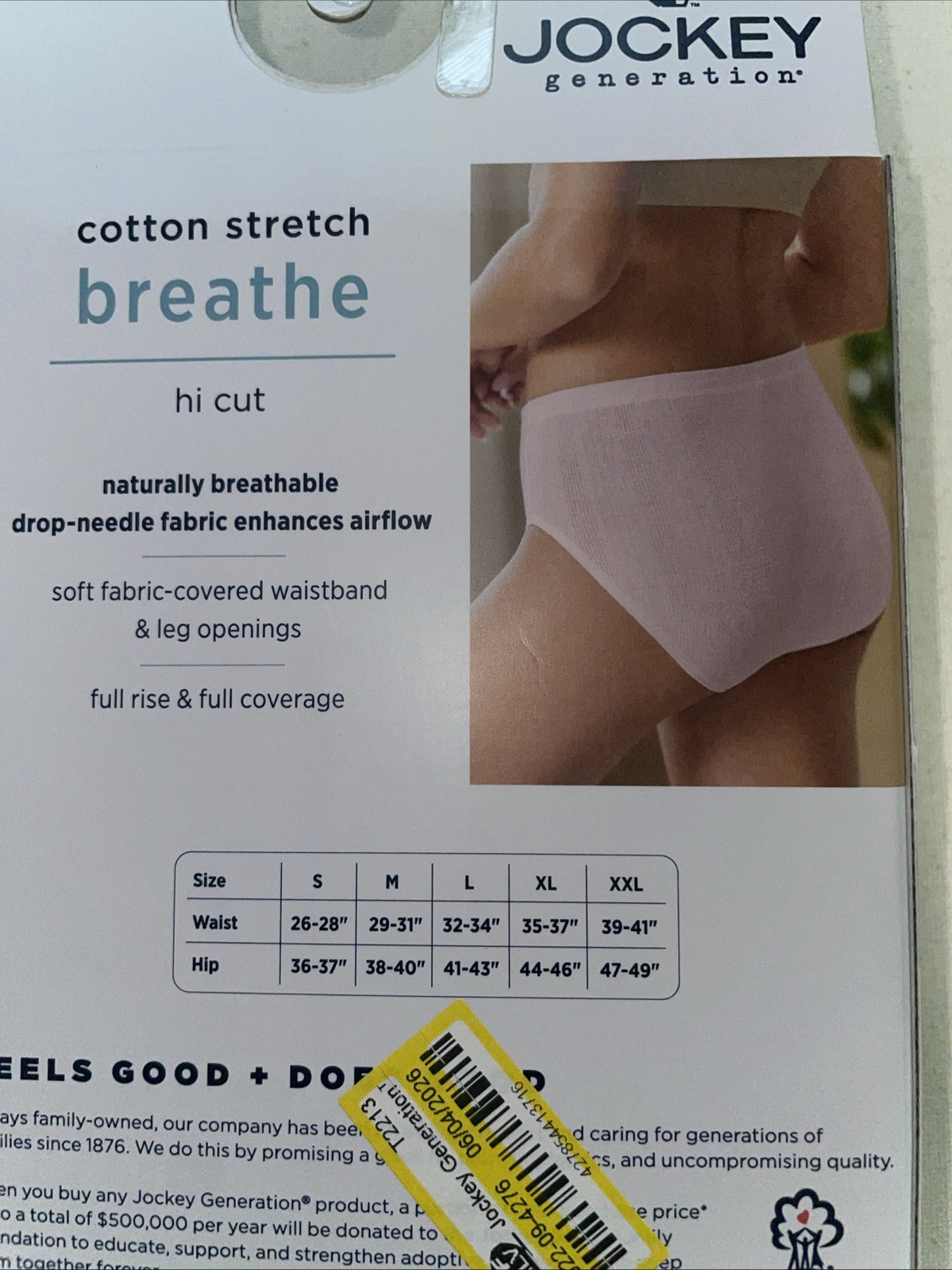 Jockey Women’s Brief Panties Cotton Stretch Hi Cut Small 4 Pair Brand New In Box