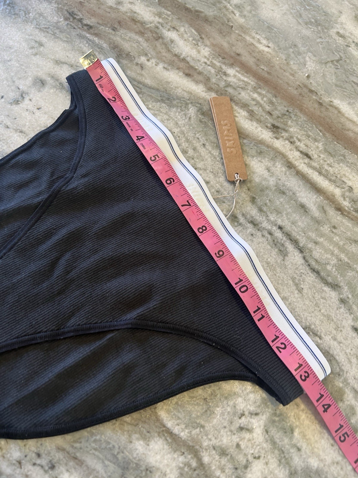 NEW SKIMS SM Cotton Rib High-Waisted Bikini Soot Sports Strip Underwear