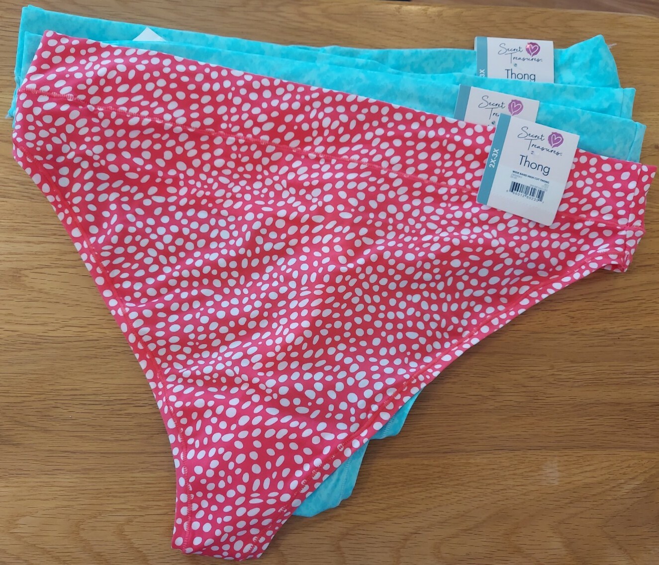 4 Secret Treasures Wideband or Nylon Thongs Size XXL 20/2X-3X/XL16-18/S4-6/XS0-2