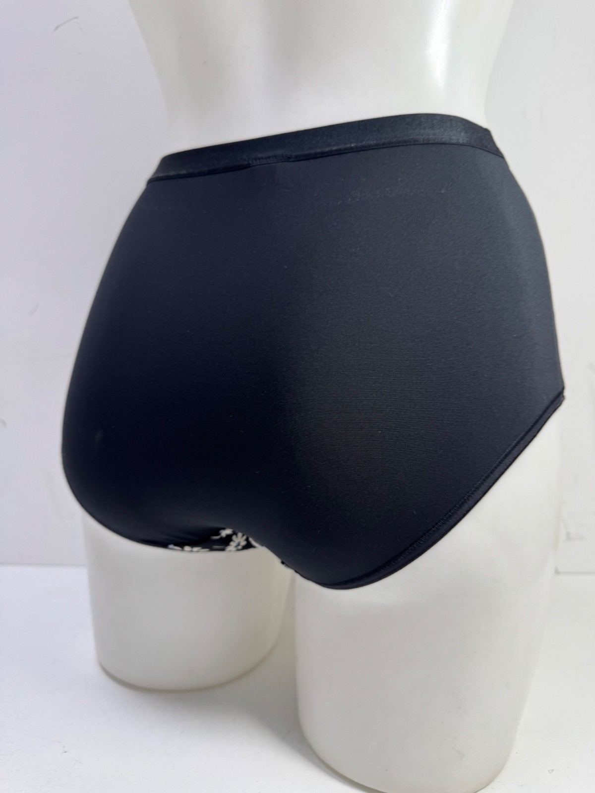 Ex M&S Black Floral Full Briefs Lingerie Knickers Pack Of 2 Size 10 14