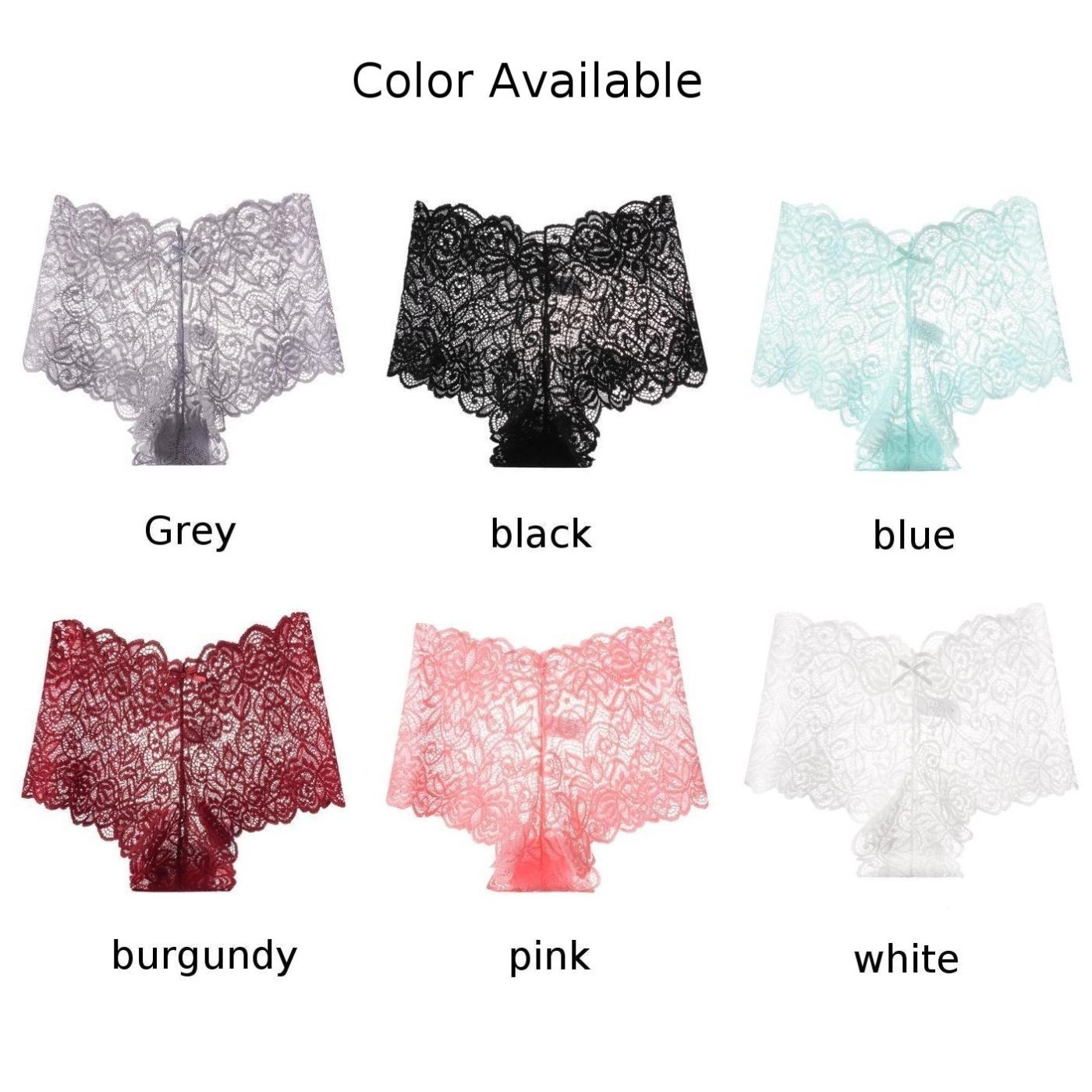 Sexy Low Waist Lace Chiffon Underwear for Women Triangle T Back Design
