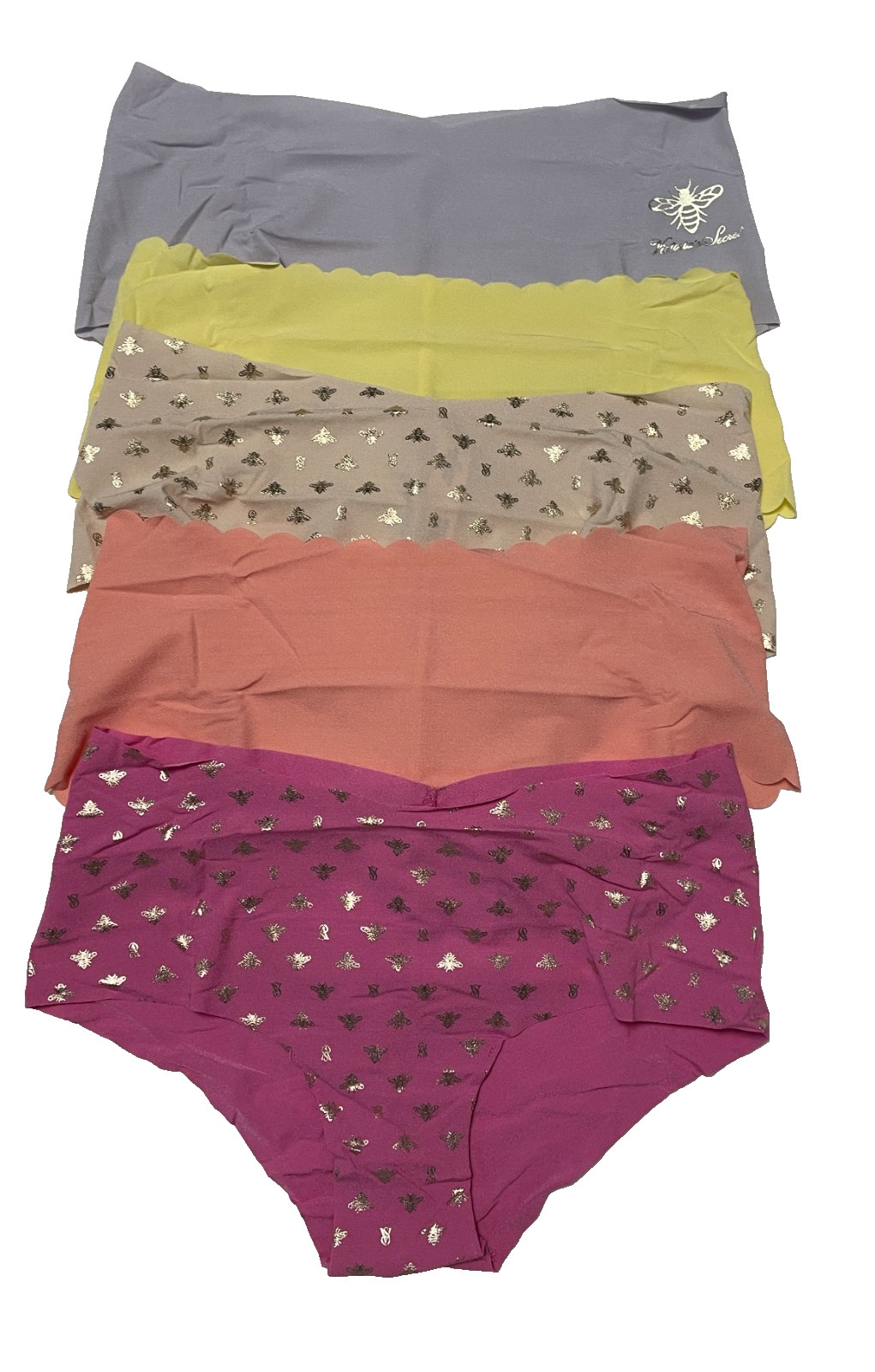 Victoria Secret Cheekster Panties Womens Medium 5 Pairs No Show Butterflies