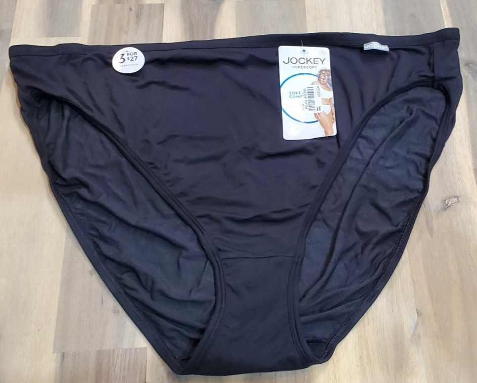 Jockey Elance Women’s Supersoft French Cut Underwear/Panties 2160 Black Size 10
