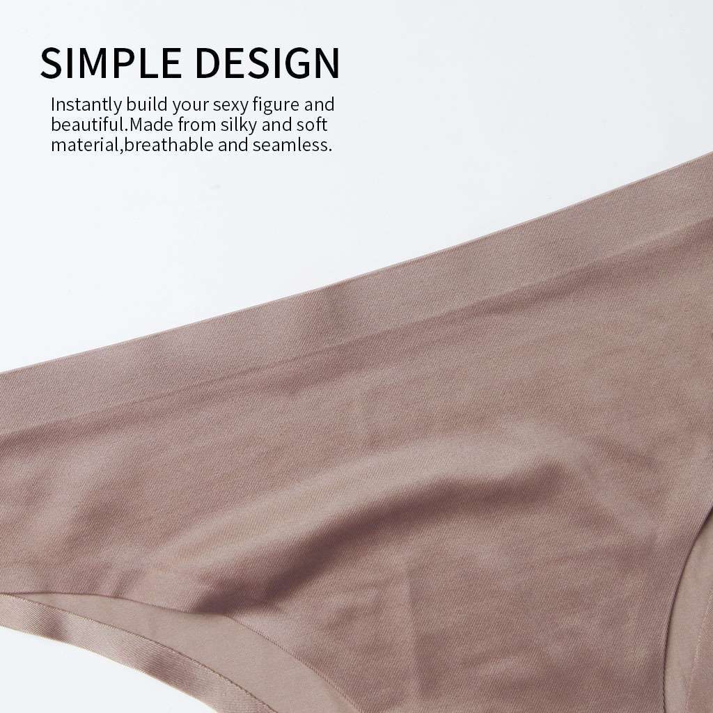 Women Ice Silk Underwear Panties Thong Briefs G-string Lingerie Seamless Thongs