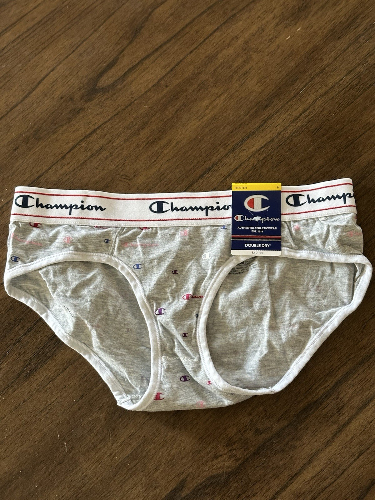 Champion Double Dry Grey Multi Ch41as Hipster Medium M Panties NWT