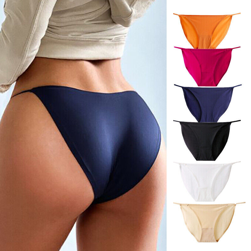 Sexy Women Silky Seamless Panties G-string Thong Brief Bikini Lingerie Underwear